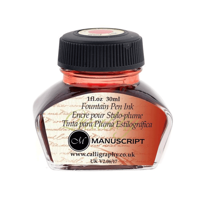 MANUSCRIPT,  Ink Bottle - RED (30mL).