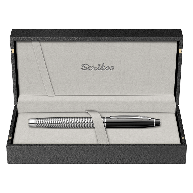 SCRIKSS, Fountain Pen - NOBLE 35C SPIRAL BLACK CT.