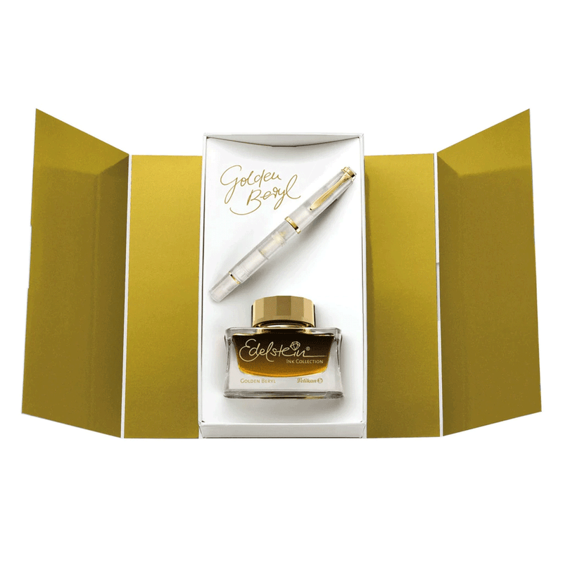 PELIKAN, Fountain Pen - CLASSIC M200 Special Edition GOLDEN BERYL SET.