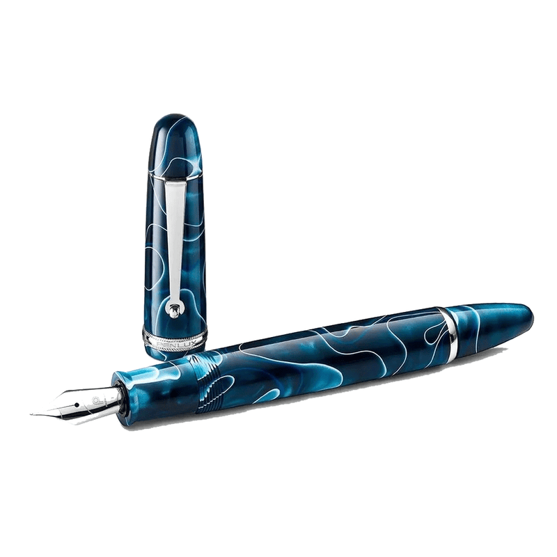 PENLUX, Fountain Pen - MASTERPIECE GRANDE BLUE SWIRL.