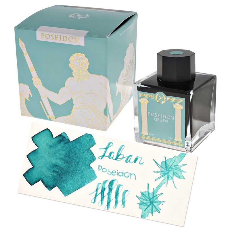 LABAN, Ink Bottle - Greek Mythology POSEIDON GREEN.