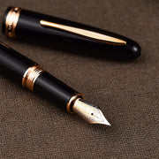 HONGDIAN 1841 Black Fountain Pen Nib Close Up with Cap
