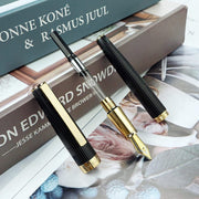 HONGDIAN 1845 Black Fountain Pen Cap , Barrel and Nib with Converter Display