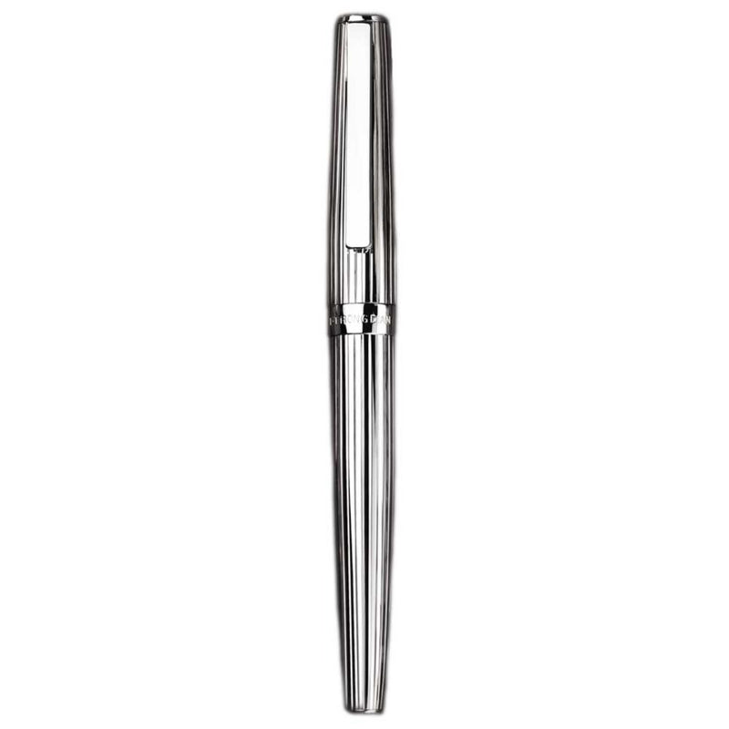 HONGDIAN 1845S Chromium Silver White Fountain Pen with Closed Cap
