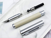 HONGDIAN 1850 WHITE Fountain Pen Barrel , Cap and Nib with Converter 
