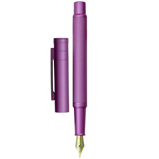 HONGDIAN 1851 PINK Fountain Pen with Open Cap Display and Cap Beside Pen
