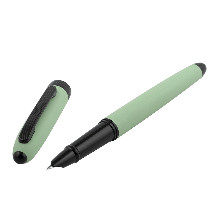 HONGDIAN 321 Light Green Fountain Pen with Open Cap Display and Cap Beside Pen
