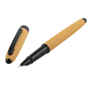 HONGDIAN 321 Orange Fountain Pen with Open Cap Display and Cap Beside Pen
