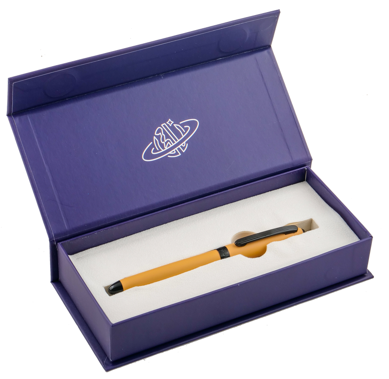 HONGDIAN 321 Orange Fountain Pen Displayed in Open Gift Box
