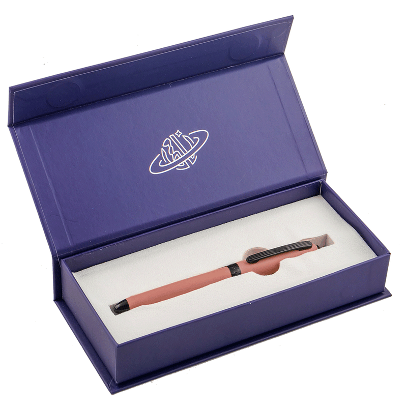 HONGDIAN 321 Pink Fountain Pen Displayed in Open Gift Box
