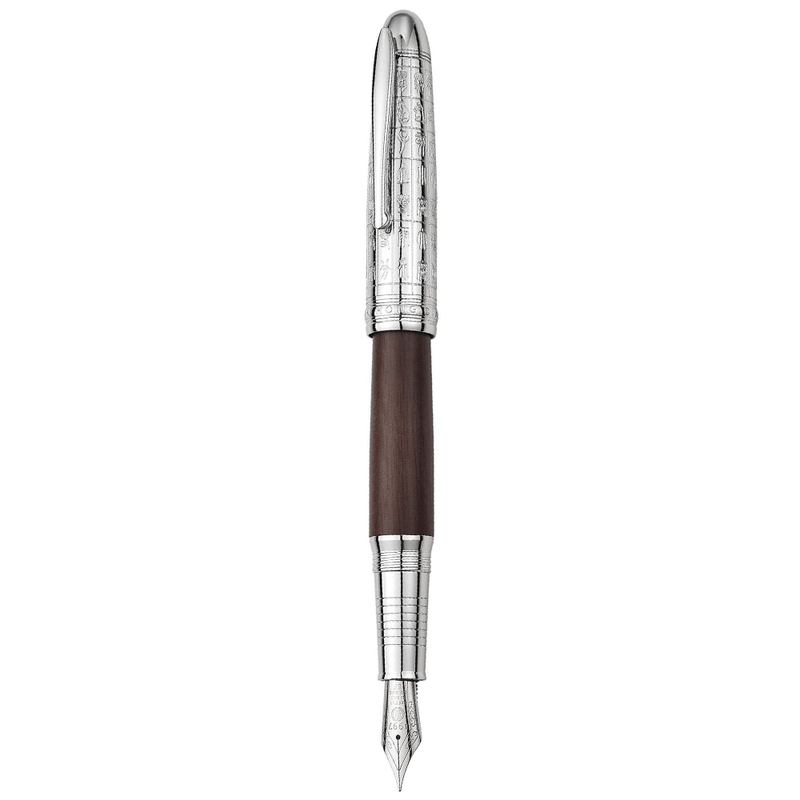 HONGDIAN 6016 BROWN Fountain Pen with Posted Cap

