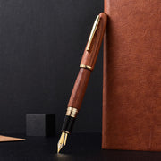 HONGDIAN 660  WOOD BROWN Fountain Pen with Posted Cap
