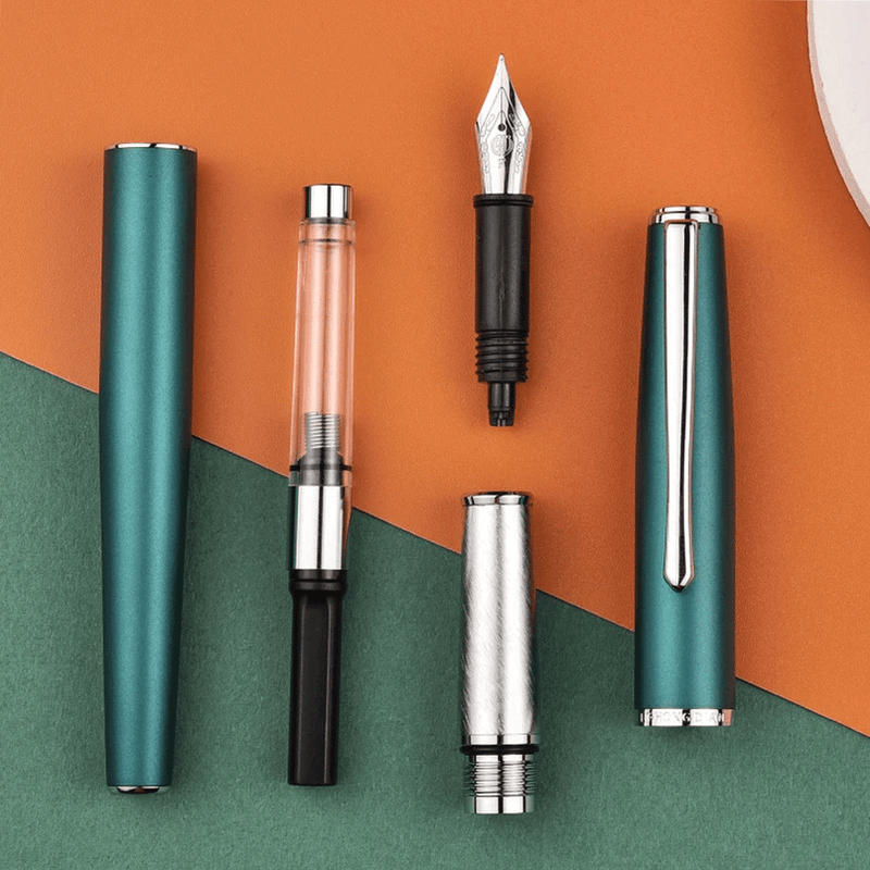 HONGDIAN 920 GREEN Fountain Pen Barrel , Nib , converter and Cap Display 