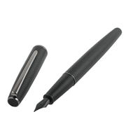 HONGDIAN A3 Meteor Series BLACK Fountain Pen with Open Cap Display and Cap Beside Pen
