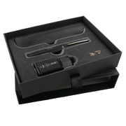 HONGDIAN A3 Meteor Series BLACK Fountain Pen Displayed in Open Gift Box with Diffrent Angle