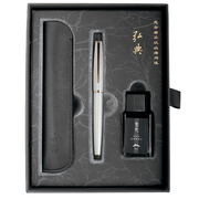 HONGDIAN A3 Meteor Series ROSE GOLD Fountain Pen Displayed in Open Gift Box
