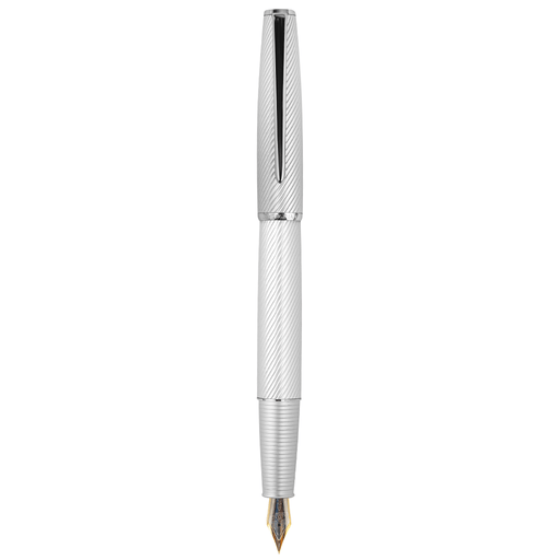 HONGDIAN A3 Meteor Series SILVER Fountain Pen with Posted Cap
