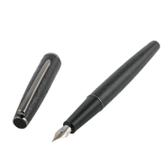 HONGDIAN A3 Taoyuan Wonderland Series BLACK Fountain Pen with Open Cap Display and Cap Beside Pen
