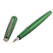 HONGDIAN A3 Taoyuan Wonderland Series GREEN Fountain Pen with Open Cap Display and Cap Beside Pen
