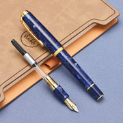HONGDIAN N1 DARK BLUE Closed Cap Fountain Pen and Nib with converter Display 