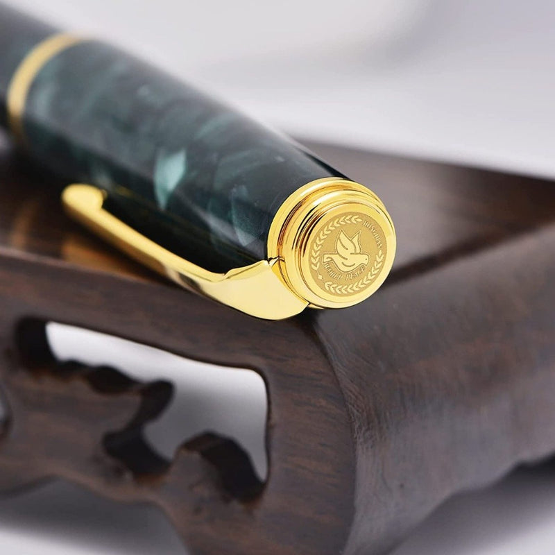 HONGDIAN N1 GREEN Fountain Pen Cap Close Up View
