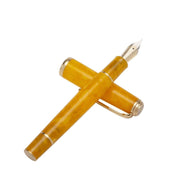 HONGDIAN N1 ORANGE Fountain Pen with Open Cap Display and Cap Beside Pen
