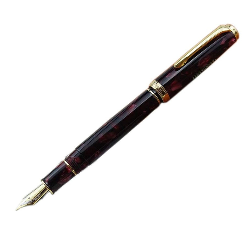 HONGDIAN N1 RED Fountain Pen with Posted Cap View