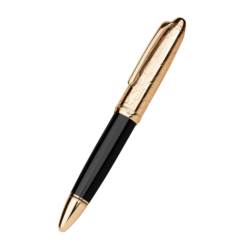 HONGDIAN N6 Piston Series Gold Fountain Pen with Closed Cap with Diffrent Angle