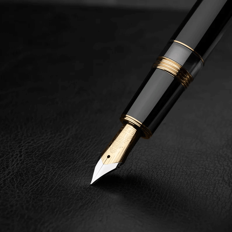 HONGDIAN N6 Piston Series Gold Fountain Pen Nib Close Up
