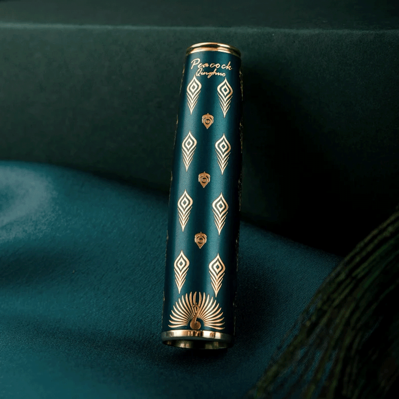 HONGDIAN N7 Piston Series Dark Green Fountain Pen Cap Detail View