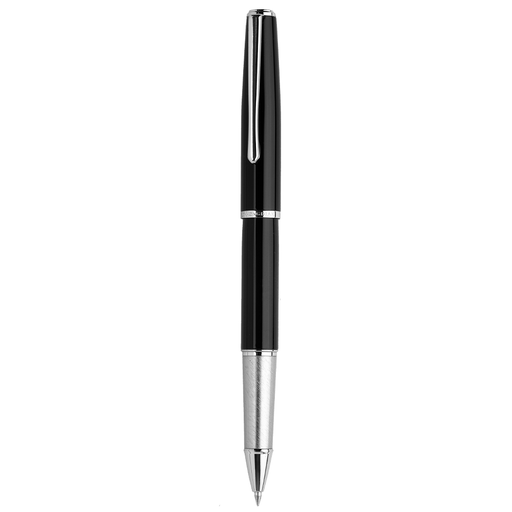 HONGDIAN 320 Black Chromium Rollerball Pen with Posted Cap
