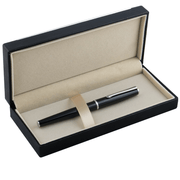 HONGDIAN 320 Black Chromium Rollerball Pen Displayed in Open Gift Box