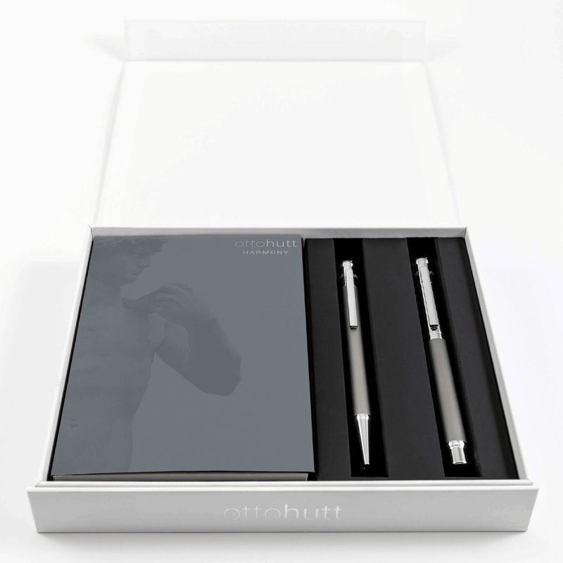 OTTO HUTT, Fountain Pen & Ballpoint Pen - DESIGN 04 Harmony Set GRAPHITE GREY.