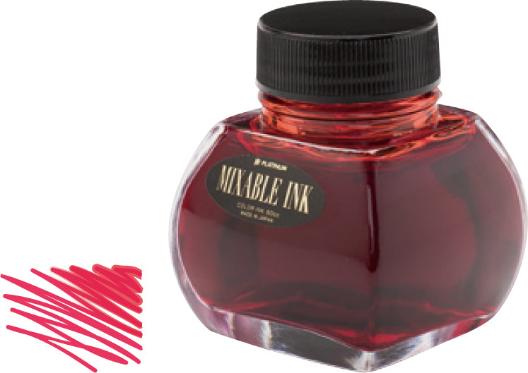PLATINUM, Mixable Ink Bottle - FLAME RED 60ml 1