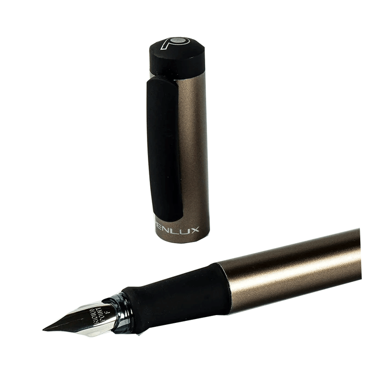 PENLUX, Fountain Pen - JUNIOR METALLIC CHARCOAL.