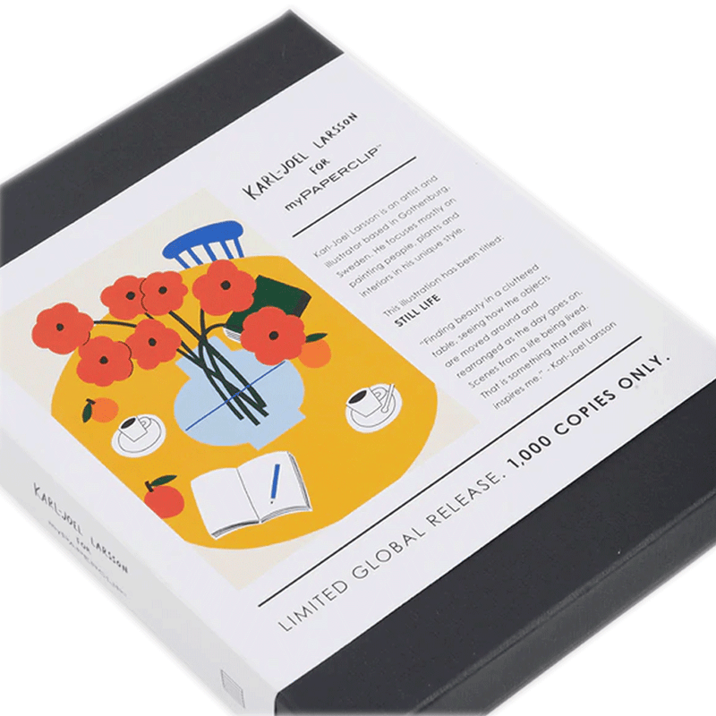 myPAPERCLIP, NoteBook - KARL JOEL LARSSON Limited Edition STILL LIFE.