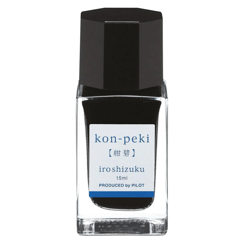PILOT, Ink 3 Bottle - IROSHIZUKU D Deep Cerulean Blue KON-PEKI + Morning Glory ASA-GAO + Autumn Leaves MOMIJI (15mL).