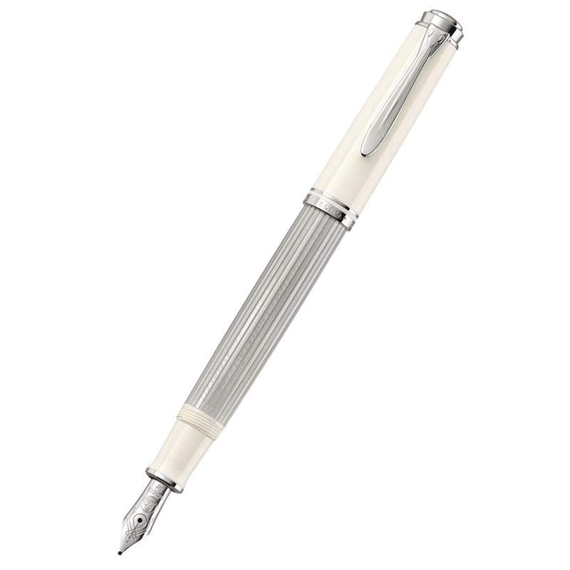 PELIKAN, Fountain Pen - SOUVERAN M405 Special Edition SILVER/WHITE.