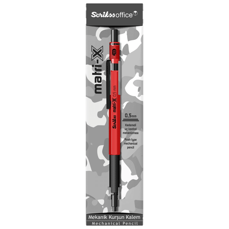 SCRIKSS, Mechanical Pencil - MATRI-X RED BT.