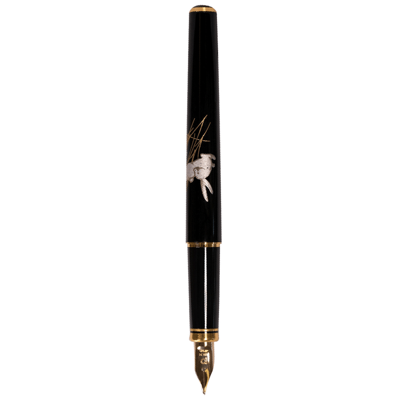 PLATINUM, Fountain Pen - VICOH KANAZAWA Gold Leaf MOON & RABBIT (18K).