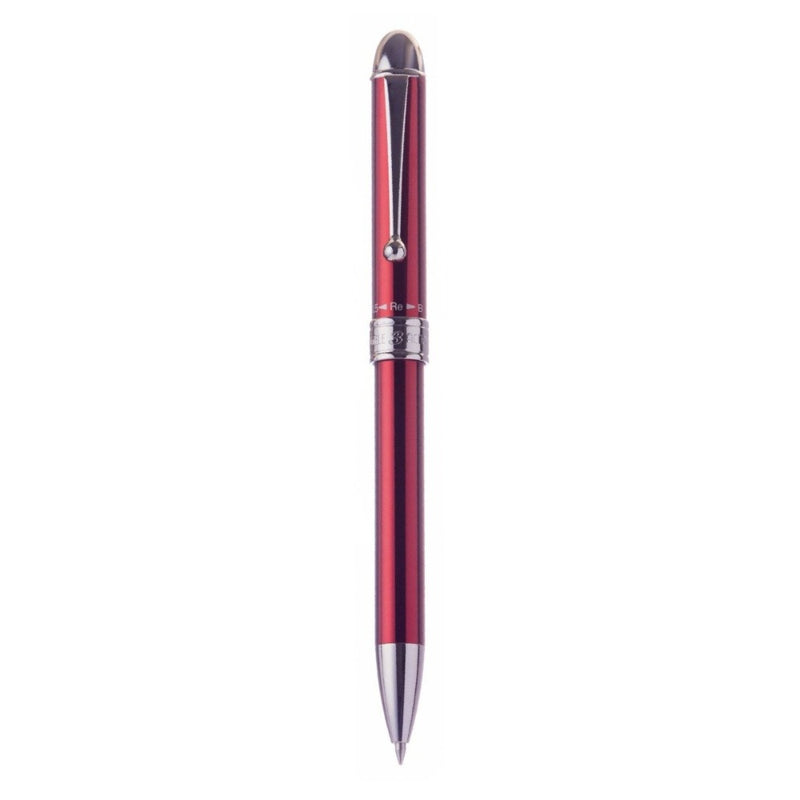 PLATINUM, Multi Function Pen - DOUBLE 3 ACTION Alumite Finish Metal Pen RED 