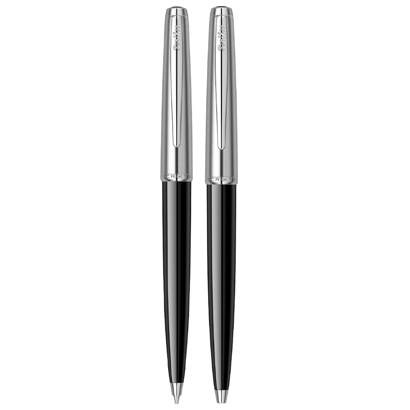 SCRIKSS, Ballpoint Pen + Mechanical Pencil Set - METROPOLIS 78 BLACK CT.