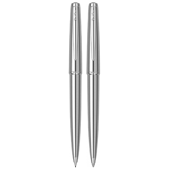 SCRIKSS, Ballpoint Pen + Mechanical Pencil Set - METROPOLIS 78 STAINLESS STEEL CT.