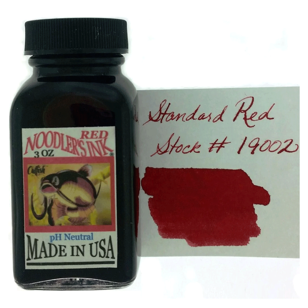 NOODLER'S, Ink Bottle RED (88mL). — SWASTIK penn