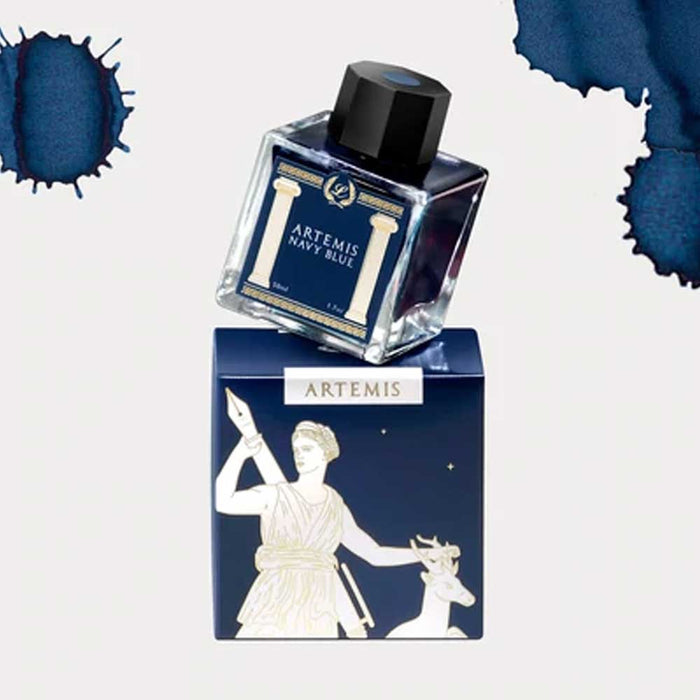 LABAN, Ink Bottle - Greek Mythology ARTEMIS NAVY BLUE.