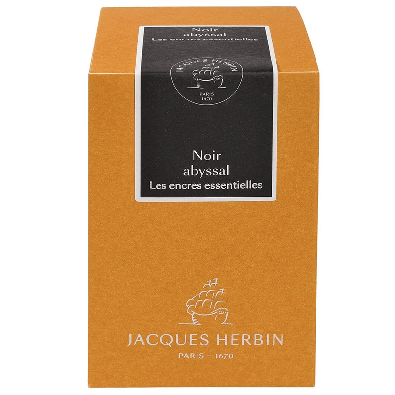 JACQUES HERBIN, Ink Bottle - Les encres Essentielles NOIR ABYSSAL (50mL).
