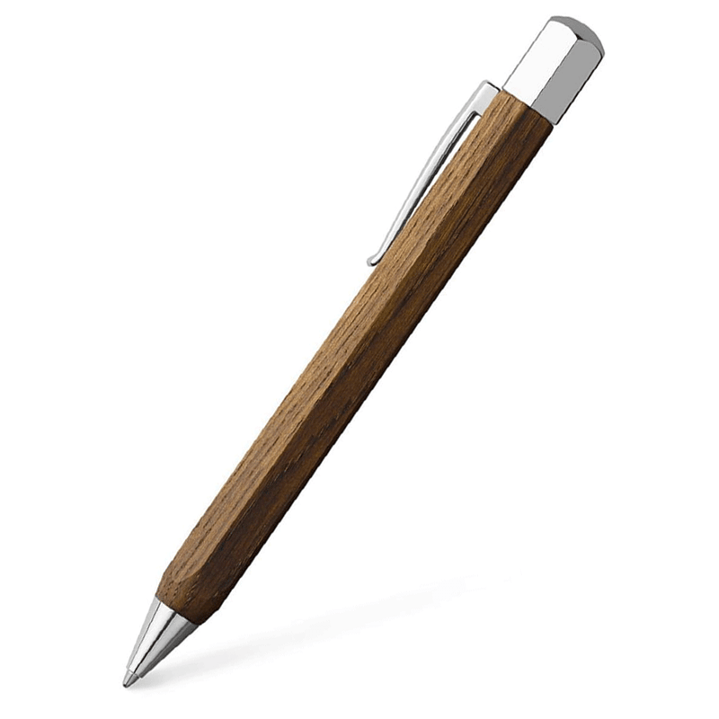 FABER CASTELL, Ballpoint Pen - ONDORO SMOKED OAK WOOD.