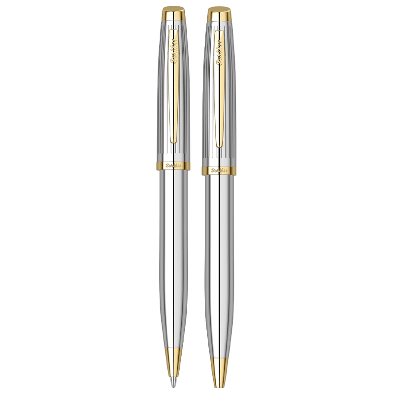 SCRIKSS, Ballpoint Pen + Mechanical Pencil Set - OSCAR 39 CHROME GT.