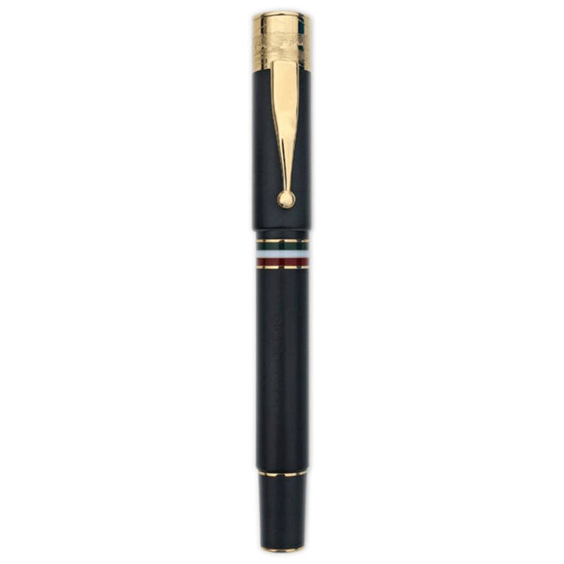 GIOIA, Fountain Pen & Rollerball Pen - PARTENOPE BLACK SAND GT.