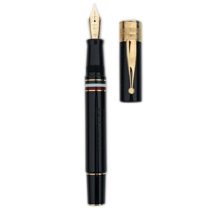 GIOIA, Fountain Pen & Rollerball Pen - PARTENOPE BLACK GT.